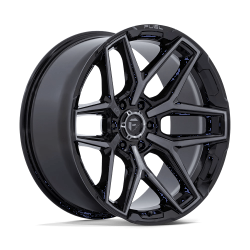 Джанта Fuel 1PC FLUX 22X10 6x139.7 ET -18 106.10 GLOSS BLACK BRUSHED FACE W/ GRAY TINT