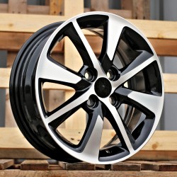 Джанта R15x5.5  4X100  ET  45  54.1  55504  Black Polished (MB)  Fits for TOYOT  (A)
