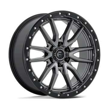 Джанта Fuel 1PC D680 REBEL 22X9 6x139.7 ET 20 106.10 MATTE GUNMETAL BLACK BEAD RING