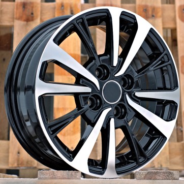 Джанта R14x5.5  4X100  ET  40  54.1  B1846  Black Polished (MB)  Fits for TOYOT  (Z4)
