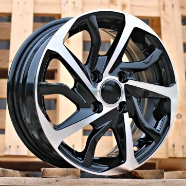 Джанта R14x5.5  4X100  ET  43  54.1  B2477  Black Polished (MB)  Fits for TOYOT  (Z2)