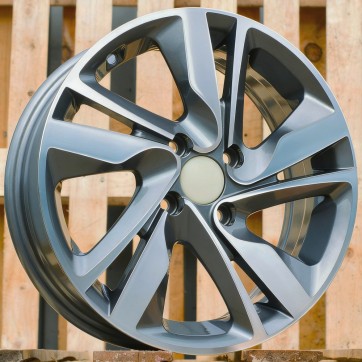 Джанта R15x6  4X100  ET  46  54.1  BK813  Grey Polished (MG)  Fits for HYUND  (R)