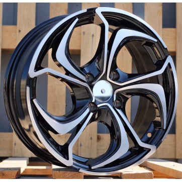 Джанта R15x6.5  4X108  ET  22  65.1  BY980  (LU1235)  Black Polished (MB)  For RACIN  (P1)