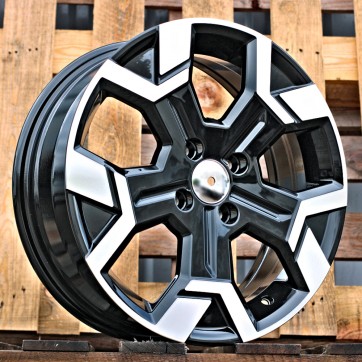 Джанта R16x6  4X100  ET  40  60.1  B1407  Black Polished (MB)  Fits for DACIA  (L6)