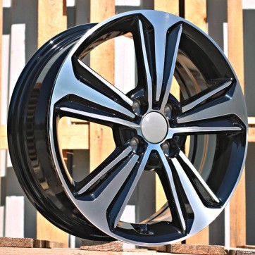 Джанта R16x6  4X100  ET  50  54.1  B1627  (IN5368)  Black Polished (MB)  Fits for HYUND  (Z5)