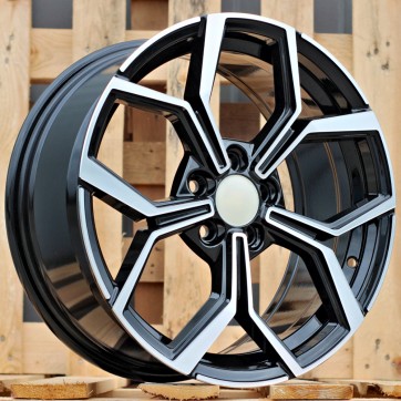 Джанта R16x6.5  5X100  ET  45  57.1  B5952  (IN5563)  Black Polished (MB)  Fits for VW  (P2+Z5)