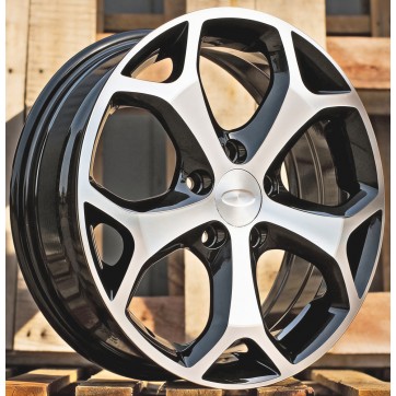 Джанта R16x6.5  5X108  ET  50  63.4  BK386  Black Polished (MB)  For FORD  (K2+L2)