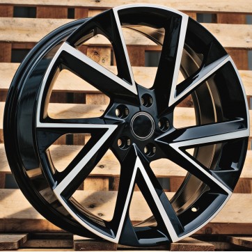 Джанта R16x6.5  5X112  ET  46  57.1  FE181  (IN0262)  Black Polished (MB)  Fits for SKODA  (Z6+M+Z5)