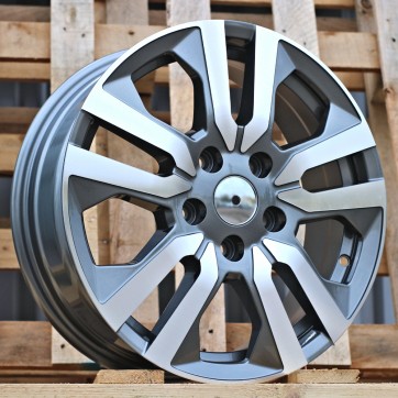 Джанта R16x6  5X114.3  ET  50  66.1  IN3516F  Grey Polished (MG)  Fits for RENAU  (Z8)  (HYBRID FORGED (max 1400kg)4X4)