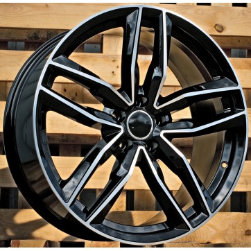 Джанта R16x7  5X112  ET  39  66.5  BK690  (YF5228)  Black Polished (MB)  Fits for AUD  (Z5)  (HYBRID FORGED)