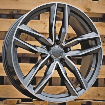 Джанта R16x7  5X112  ET  39  66.5  BK690  (YF5228)  Grey Polished (MG)  Fits for AUD  (Z5)  (HYBRID FORGED)