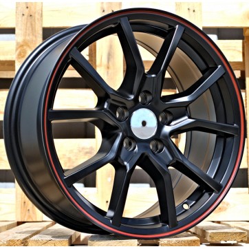 Джанта R17x7  4X100  ET  38  60.1  B5253  Black Half Matt+Red Lip (BLHMRL)  Fits for RACIN  (K2)