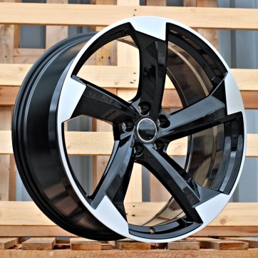 Джанта R17x7.5  5X112  ET  40  66.5  H3388F  Black Polished (MB)  Fits for AUD  (M)  (HYBRID FORGED)