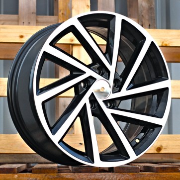 Джанта R17x7.5  5X112  ET  45  57.1  B5329  Black Polished (MB)  Fits for VW  (K2)