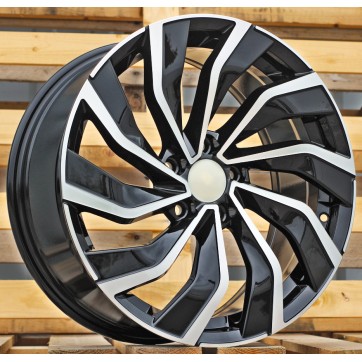 Джанта R17x7.5  5X112  ET  45  57.1  B5780  Black Polished (MB)  Fits for VW  (Z7+K4)