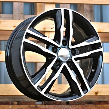 Джанта R17x7.5  5X114.3  ET  42  66.1  BK424  Black Polished (MB)  Fits for RACIN  (K2)  (4X4(max 1250kg) Opel Vivaro; Renault Trafic)