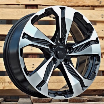 Джанта R17x7.5  5X114.3  ET  45  64.1  B5520  Black Polished (MB)  Fits for HOND  (L1)
