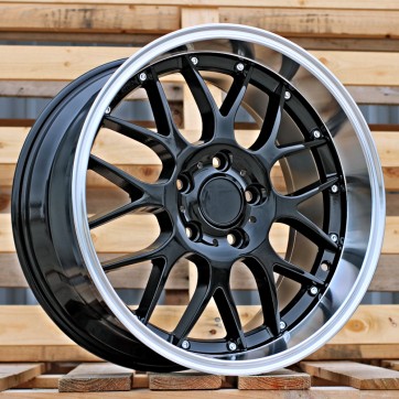 Джанта R17x7.5  5X120  ET  35  72.6  BY773  Black+Polished Lip (BLPL)  Fits for BMW  (P+P2+Z2+Z3)  (Style RacingLine)