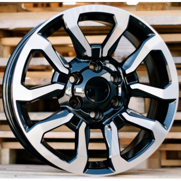 Джанта R17x7.5  6X139.7  ET  30  106  B1623  (BK5901)  Black Polished (MB)  Fits for TOYOT  (R)