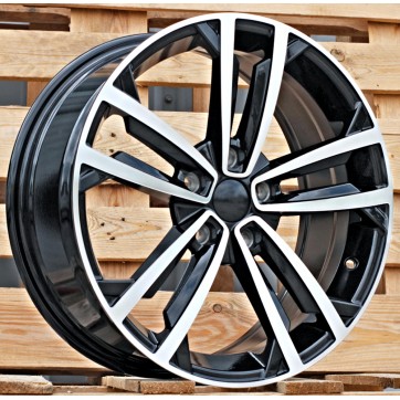 Джанта R17x7  5X112  ET  45  57.1  B5287  (IN5396)  Black Polished (MB)  Fits for VW  (P2+M+Z7+Z3)
