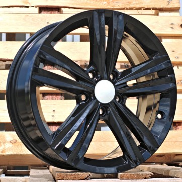 Джанта R17x7  5X112  ET  45  57.1  B5619  Black (BL)  Fits for VW  (P+R)
