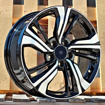 Джанта R17x7  5X114.3  ET  45  64.1  B5385  (IN7110)  Black Polished (MB)  Fits for HOND  (P1)
