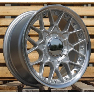 Джанта R17x8  10X112/120  ET  20  74.1  HX025  (LU1880)  Silver+Polished Lip (SP)  Fits for HAXER  (P1)