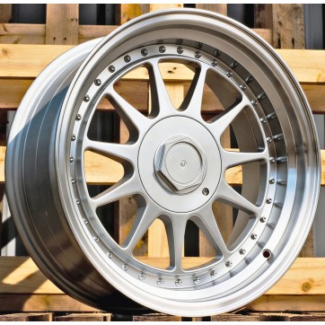 Джанта R17x8.5  4X100  ET  20  57.1  7962F  Silver+Polished Lip (SP)  For RACIN  (P2)  (HARTGE Style)