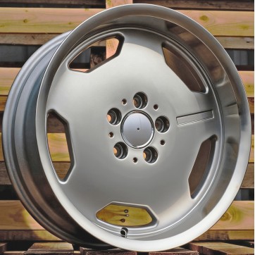 Джанта R17x8  5X112  ET  33  66.6  BK632  Silver+Polished Lip (SP)  Fits for MER  (D4+R)  (MONOBLO Style)