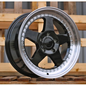 Джанта R17x8  5X120  ET  34  72.6  HE750  Black+Polished Lip (BLPL)  Fits for BMW  (P1)