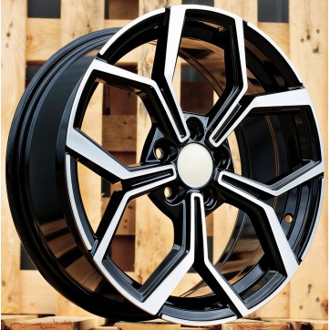 Джанта R18x7.5  5X100  ET  45  57.1  B5952  (IN5563)  Black Polished (MB)  Fits for VW  (M+K8)