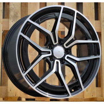 Джанта R18x8.5  5X112  ET  52  66.6  3S1034  Black Polished (MB)  Fits for MER  (K2)  (HYBRID FORGED)