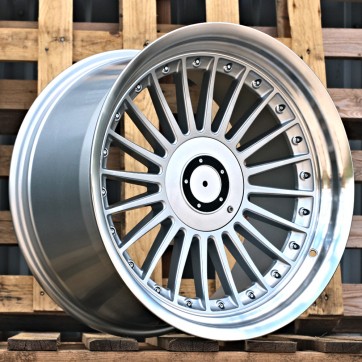 Джанта R18x8.5  5X120  ET  15  74.1  B1803  Silver+Polished Lip (SP)  Fits for BMW  (Z1)  (Fit for ALPIN Style Rear+Front)