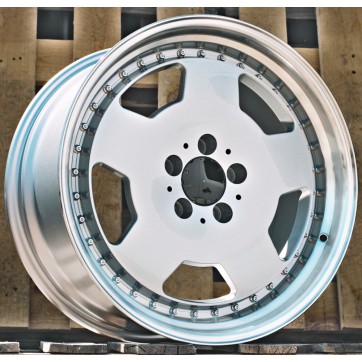 Джанта R18x8  5X112  ET  30  66.6  B5852  (FBX455)  Silver+Polished Lip (SP)  Fits for MER  (Z6)  (HYBRID FORGED MONOBLOCK Style)