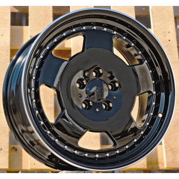 Джанта R18x8  5X112  ET  35  66.6  B5852  (FBX455)  Black+Polished Lip (BLPL)  Fits for MER  (Z7)  (MONOBLOCK Style HYBRID FORGED)