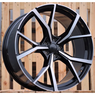 Джанта R18x8  5X112  ET  41  57.1  B5801  Black Polished (MB)  For VW  (P)