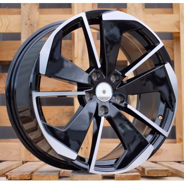 Джанта R18x8  5X112  ET  45  57.1  I5579  Black Polished (MB)  Fits for SKODA  (K7)