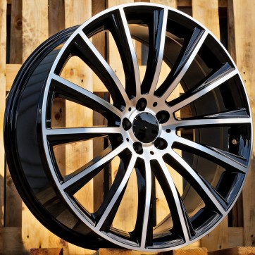 Джанта R18x8  5X112  ET  45  66.6  B1048  (FBX125)  Black Polished (MB)  Fits for MER  (Z6+P1+S)  (HYBRID FORGED)