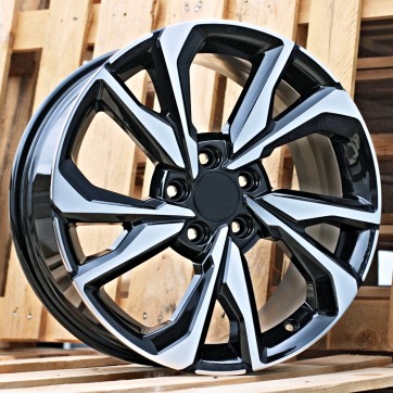 Джанта R18x8  5X114.3  ET  50  64.1  A5563  (BK5384)  Black Polished (MB)  Fits for HOND  (P+Z4)