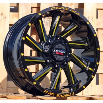 Джанта R18x9  12X130/139  ET  0  106.1  B1323  Black Polished Gold Milling (MBYM)  For 4X4  (K3)