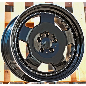 Джанта R18x9  5X112  ET  35  66.6  B5852  (FBX455)  Black+Polished Lip (BLPL)  Fits for MER  (Z7)  (MONOBLOCK Style HYBRID FORGED)