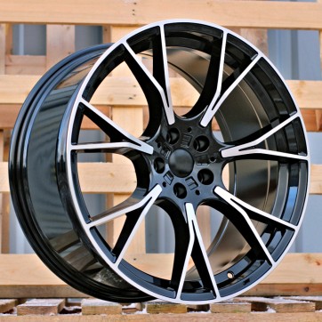 Джанта R19x8.5  5X112  ET  26  66.6  B1617  (H3217F)  Black Polished (MB)  Fits for BMW  (M)  (HYBRID FORGED Rear+Front)