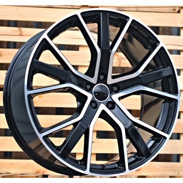 Джанта R19x8.5  5X112  ET  35  66.5  B5131  (FBX133)  Black Polished (MB)  Fits for AUD  (K7)  (HYBRID FORGED)