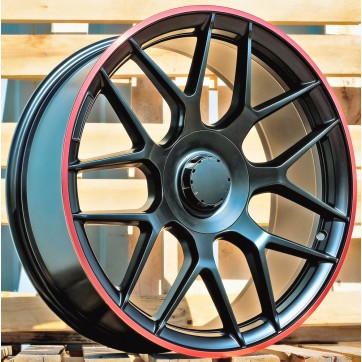 Джанта R19x8.5  5X112  ET  43  66.6  B1258  Black Half Matt+Red Lip (BLHMRL)  Fits for MER  (Z3+Z1)  (Rear+Front)