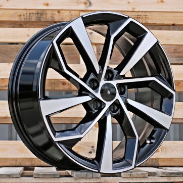 Джанта R19x8  5X112  ET  39  66.5  FBX507  Black Polished (MB)  Fits for AUD  (K2)  (HYBRID FORGED)