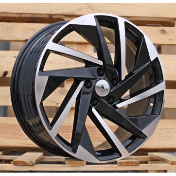 Джанта R19x8  5X112  ET  40  57.1  FBX170  Black Polished (MB)  Fits for VW  (P1)  (HYBRID FORGED)