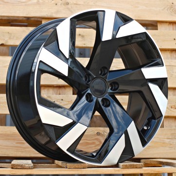 Джанта R19x8  5X112  ET  40  57.1  FBX230  Black Polished (MB)  Fits for SKODA  (K8)  (HYBRID FORGED)