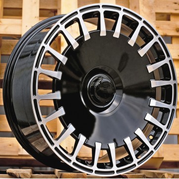 Джанта R19x9.5  5X112  ET  43.5  66.6  I0343  (3S189)  Black Polished (MB)  For MER  (K4)  (HYBRID FORGED BRAB Style Rear+Front)