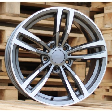 Джанта R19x9.5  5X120  ET  40  72.6  BK855  (BY1121)  Grey Polished (MG)  For BMW  (Z1)  (Rear+Front)