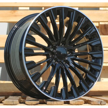 Джанта R20x9.5  5X112  ET  51  66.6  FBX132  Black+Polished Lip (BLPL)  For MER  (Z7)  (HYBRID FORGED Front+Rear)